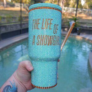 Taylor Swift The Life of a Showgirl Bling Tumbler 30 oz Mint Green IN HAND NEW